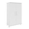 Armoire à chaussures innovatrice mobile Catalonia de Manhattan Comfort avec 6 tablettes - blanche