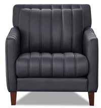 Fauteuil Archer en cuir de Hydeline - bleu