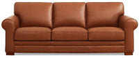 Sofa Brookfield de Hydeline en cuir - brun