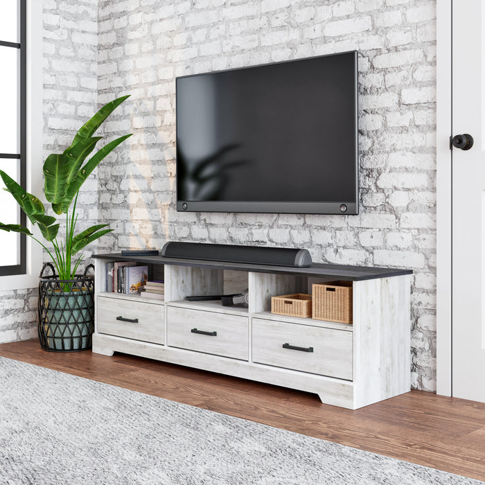 Meuble pour téléviseur Rustic Ridge de Prepac de 66 po - blanc délavé