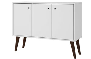 Buffet Bromma de Manhattan Comfort de 35,43 po avec 3 tablettes et 3 portes - blanc