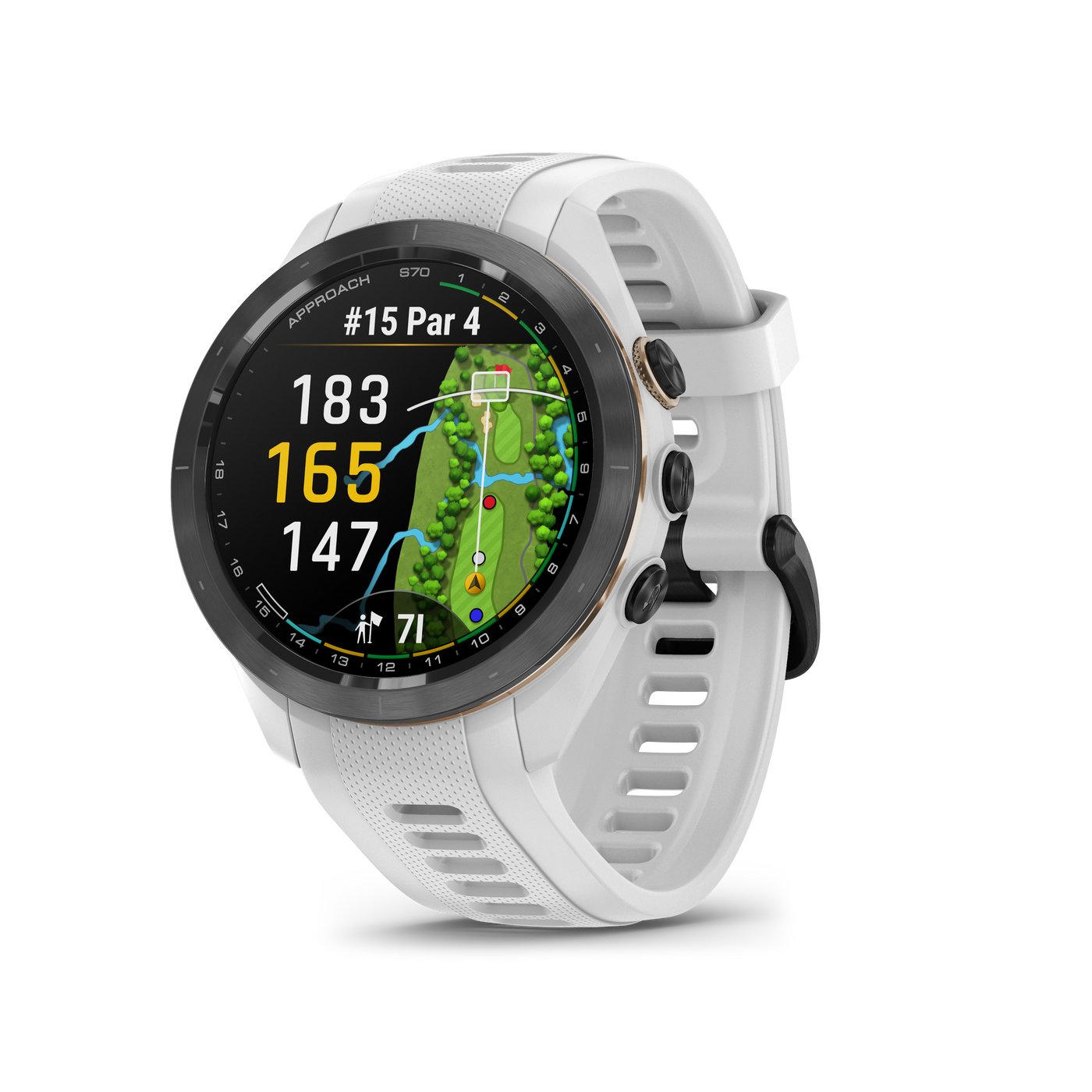 Montre pour le golf ApproachMD S70 de Garmin de 42 mm blanche