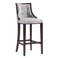 Tabouret bar Fifth Avenue de Manhattan Comfort en similicuir - gris clair