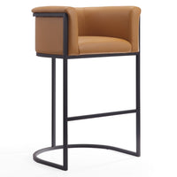 Tabouret bar Cosmopolitan de Manhattan Comfort de 37,8 po en métal - chameau et noir