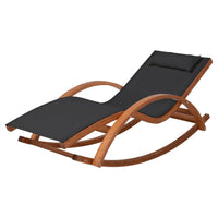 Chaise longue Deko Living pour l'extérieur - noire