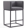 Tabouret bar Embassy de Manhattan Comfort de hauteur comptoir de 34 po en métal - gris et noir