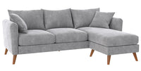 Sofa sectionnel réversible Magnolia de Novogratz avec coussins - gris