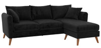 Sofa sectionnel réversible Magnolia de Novogratz avec coussins - noir