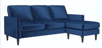 Sofa sectionnel réversible Winston de Mr. Kate en velours - bleu