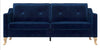 Sofa Tess de Mr. Kate en velours - bleu