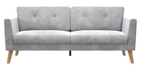 Sofa Gloria de Cosmoliving By Cosmopolitan en velours - gris clair