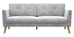 Sofa Gloria de CosmoLiving en velours - gris clair