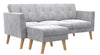 Sofa sectionnel Gloria de CosmoLiving en velours - gris clair