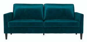 Sofa Winston de Mr. Kate en velours avec ressorts ensachés - vert