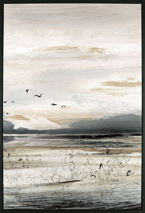 Peinture acrylique encadrée « By the Lake II » - 25,25 po x 37,25 po