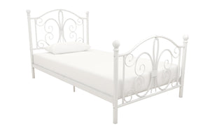 Lit simple Bradford Dorel Home en métal - blanc