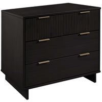 Commode standard moderne Granville de Manhattan Comfort de 38,18 po avec 3 tiroirs - noire