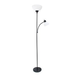 Burnt Brass Floor Lamp - Matte Black