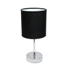 Mini lampe de table de base de Simple Designs chromée - noire