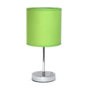 Mini lampe de table de base de Simple Designs chromée - verte