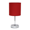 Mini lampe de table de base de Simple Designs chromée - rouge