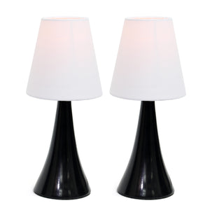 Ensemble de 2 mini lampes de table tactiles Valencia Colours de Simple Designs - noir