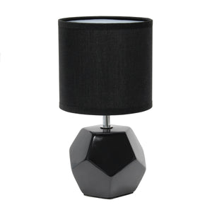 Mini lampe de table de Simple Designs à prisme rond - noire