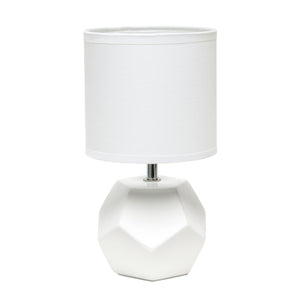 Mini lampe de table de Simple Designs à prisme rond - blanche