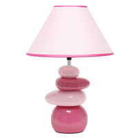 Lampe de table de Simple Designs en pierres de céramique aux nuances de rose