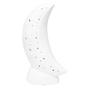 Lampe de table de Simple Designs en porcelaine en forme de lune