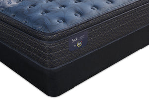 Ensemble matelas luxueux ferme à Euro-plateau Back Logic 1.1 de Serta pour lit simple