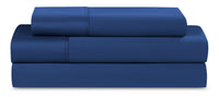 Ensemble de draps Hyper-Cotton BEDGEARMD 3 pièces pour lit simple très long - bleu marine