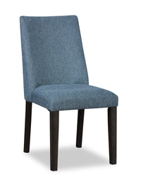  Chaise de salle à manger Emery en tissu de polyester - bleue