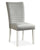 Chaise de salle à manger Garbo en tissu de velours et en bois - grise