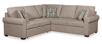  Sofa sectionnel Haven 2 pièces en chenille avec sofa-lit de gauche - Taupe