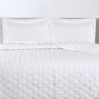  Ensemble de courtepointe Hyland 3 pièces pour lit double et grand lit - blanc