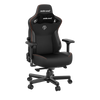 Fauteuil de jeu très large ergonomique Kaiser 3 de Anda Seat en cuir véritable - noir