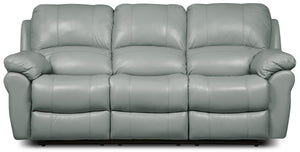 Sofa inclinable Kobe en cuir véritable - bleu 