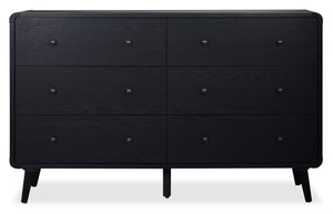 Milan Bedroom 6-Drawer Dresser, Mid-Century Modern, 59