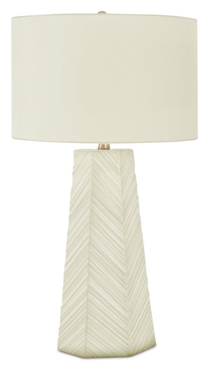 Lampe de table de 29 po en céramique - blanche