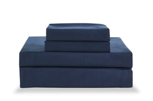 Ensemble de draps Ultra Advanced MasterguardMD 4 pièces pour lit double - bleu marine