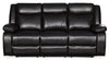 Sofa inclinable Nola de 77,95 po en tissu d’apparence cuir noir mûre