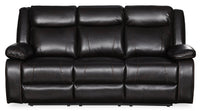  Sofa inclinable Nola de 77,95 po en tissu d’apparence cuir noir mûre