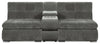 Sofa sectionnel modulaire Plaza de Scott Living 3 pièces en tissu avec console de rangement et 2 porte-gobelets - gris