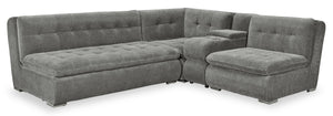 Sofa sectionnel modulaire Plaza 4 pièces - gris