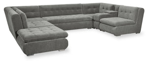 Sofa sectionnel modulaire Plaza 7 pièces - gris