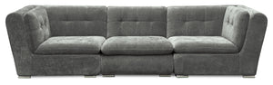 Sofa modulaire Plaza de Scott Living 117 po en tissu gris