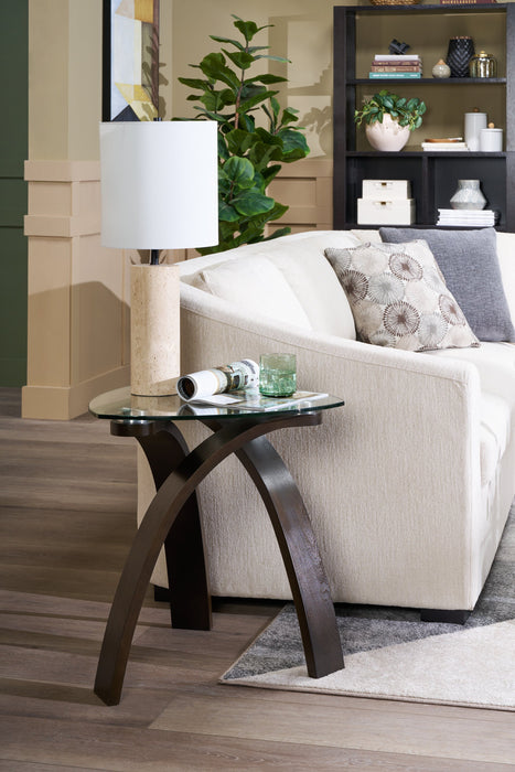 Lampe de table moderne Rocco de 25 po en pierre - travertin naturel
