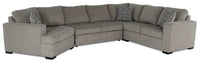  Sofa-lit sectionnel de gauche Legend 4 pièces en chenille avec fauteuil enveloppant - platine