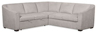  Sofa-lit sectionnel de gauche Envy 2 pièces en tissu de chenille - gris brouillard